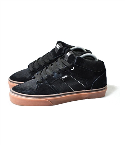 Vans Mens Mid Canvas Suede Skate Sneakers blackgum 7.5