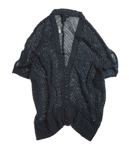Calvin Klein Womens Cable Knit Cardigan Sweater darklagoon S