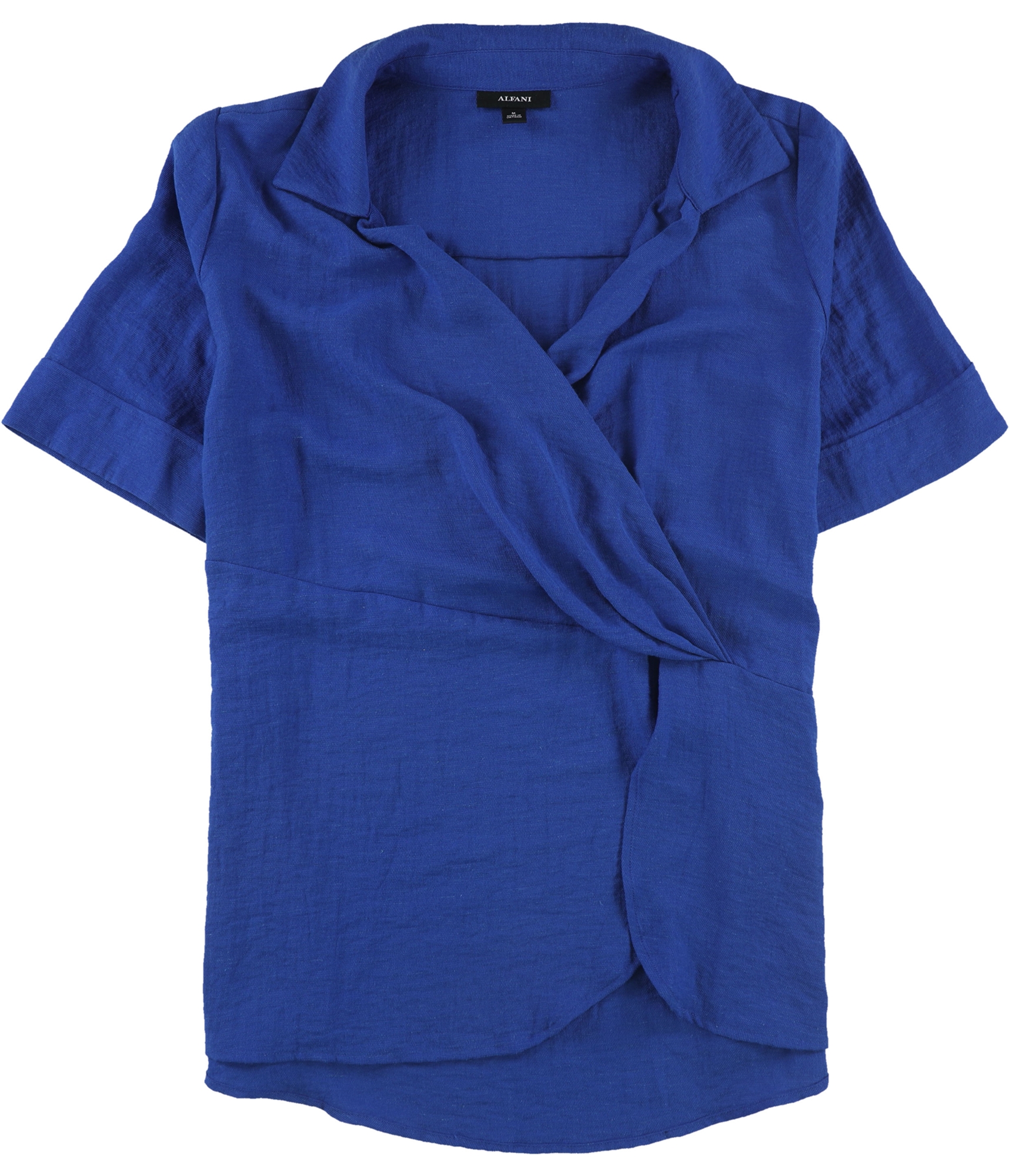 Alfani Womens Blue Short Sleeve V Neck Top Size M for sale online | eBay