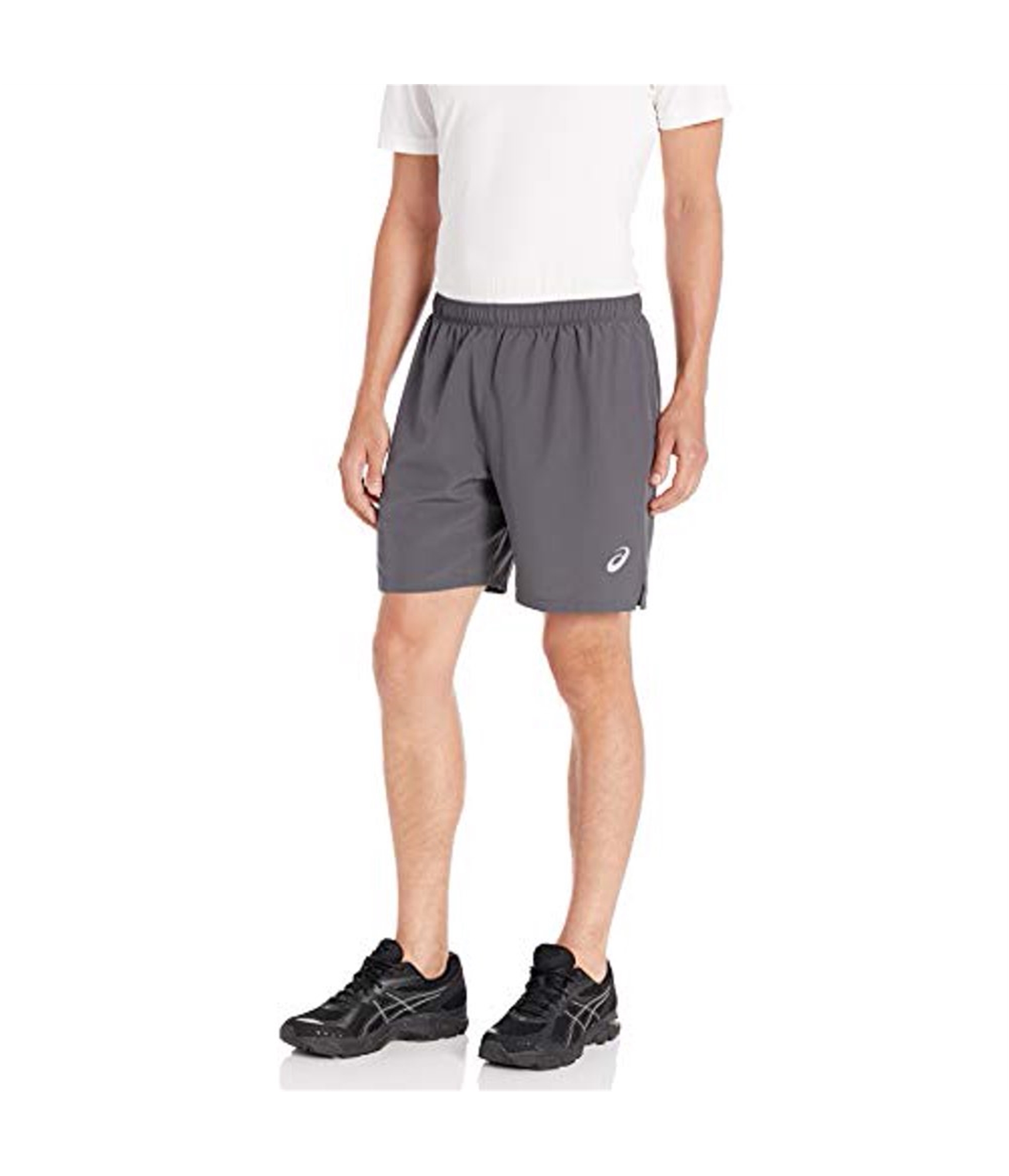 Asics Mens Silver Logo Athletic Workout Shorts | eBay
