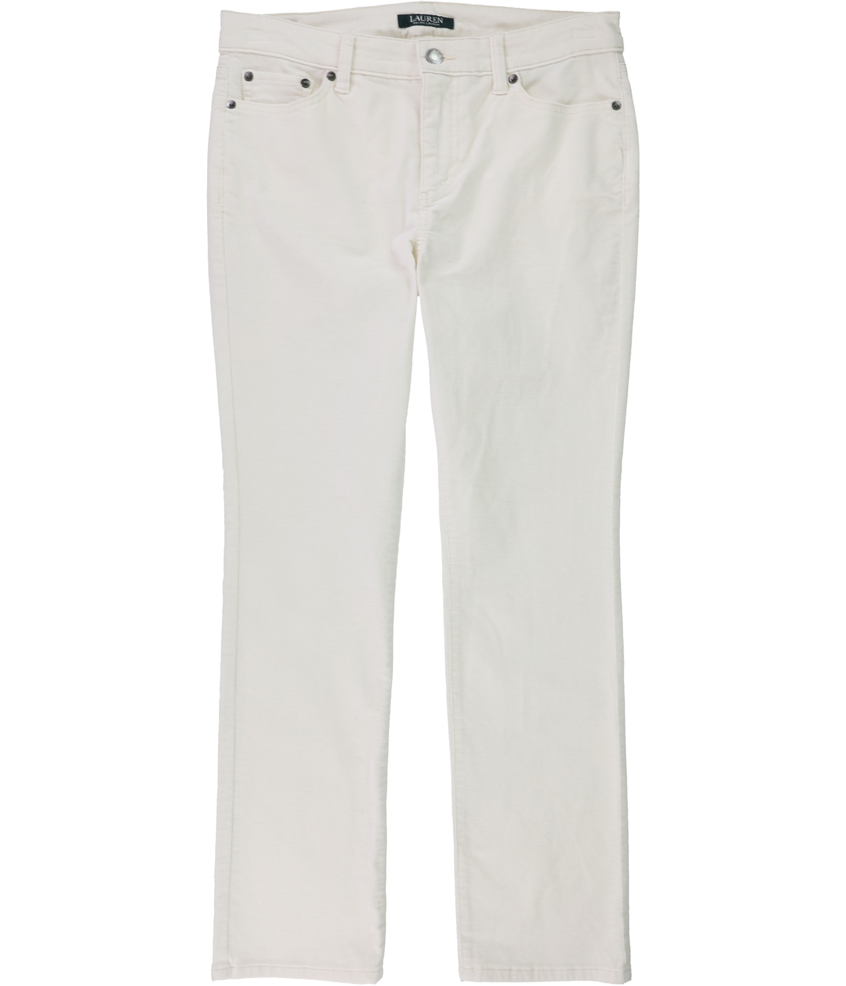 Ralph Lauren Womens Premier Straight Casual Corduroy Pants, Off-White ...