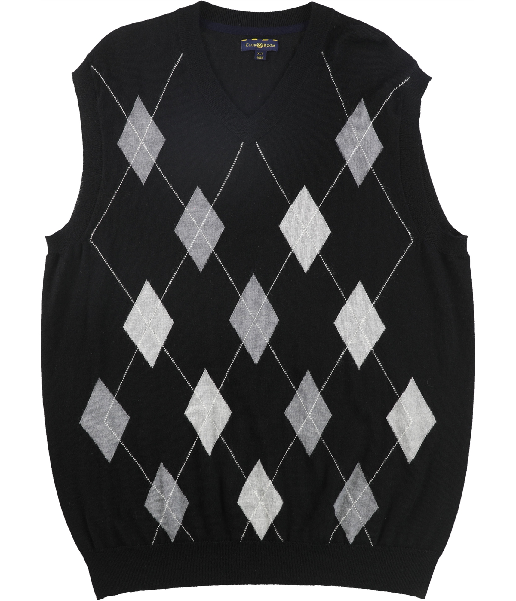 black and white argyle sweater vest