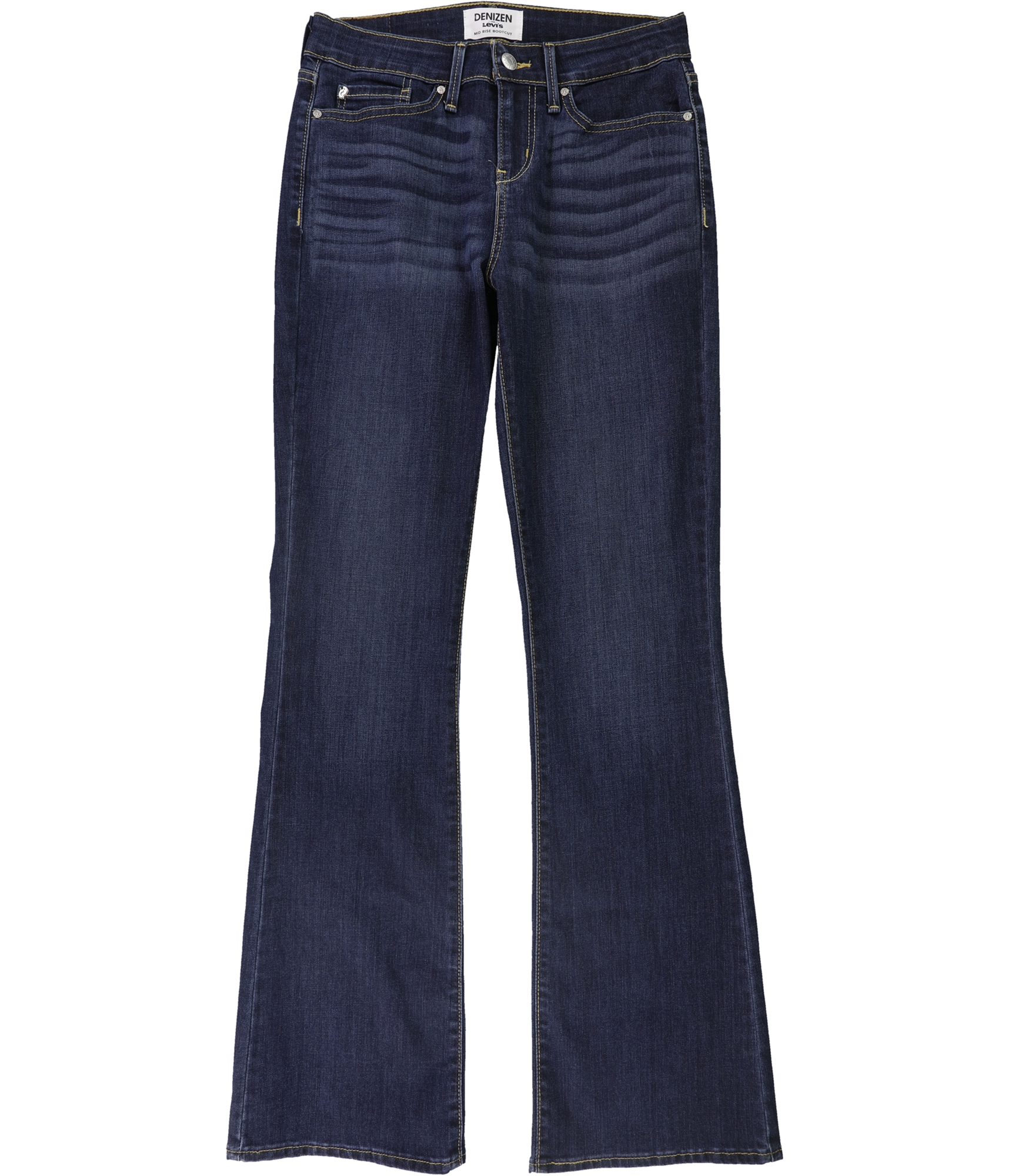Denizen Womens Mid Rise Boot Cut Jeans, Blue, 27 | eBay
