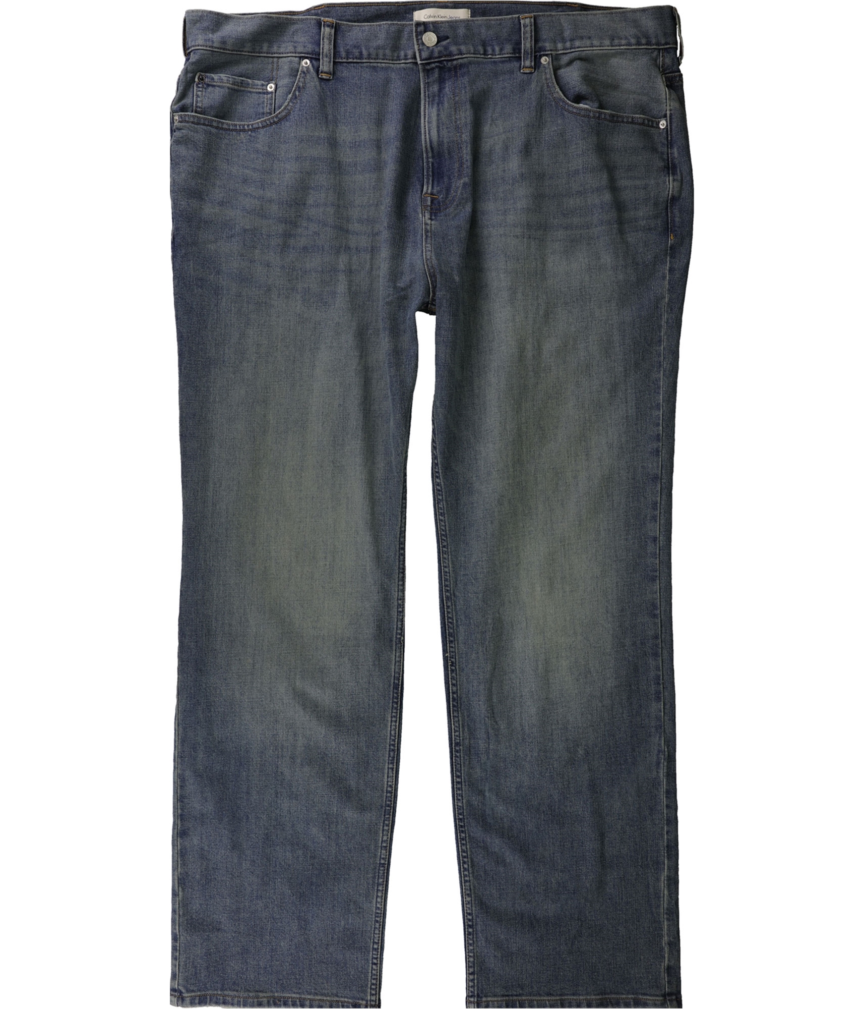 Calvin Klein Mens Relaxed Straight Leg Jeans, Blue, 46 BigW x 32L | eBay
