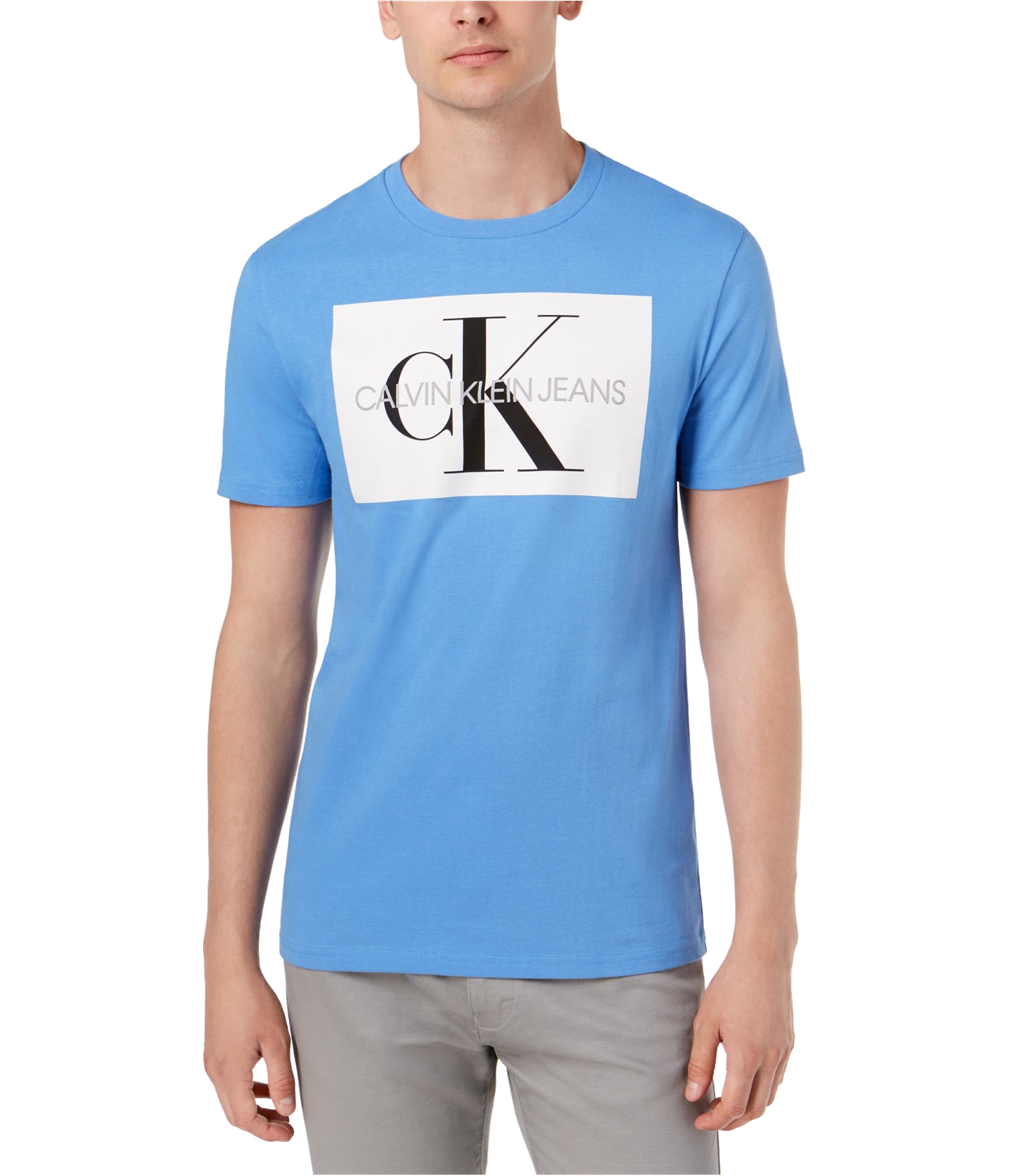 Calvin Klein Mens CK Logo Graphic T-Shirt, Blue, XX-Large | eBay