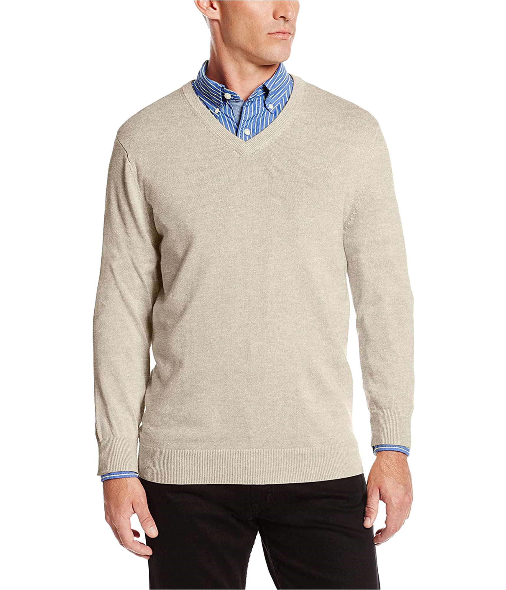 IZOD Mens V-Neck Pullover Sweater, Beige, Small 676108343587 | eBay