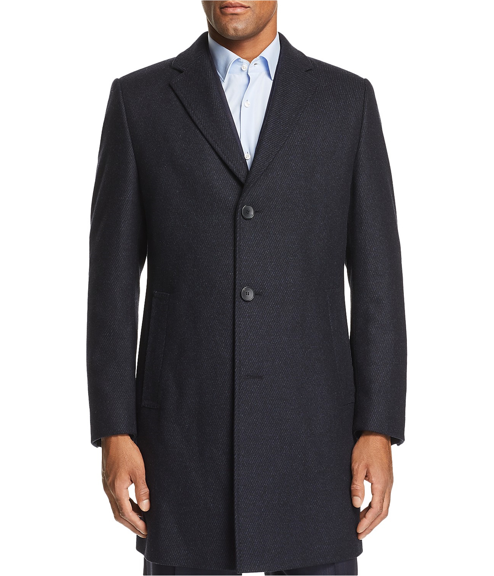 Hugo Boss Mens Twill Top Coat, Blue, 40 Regular | eBay
