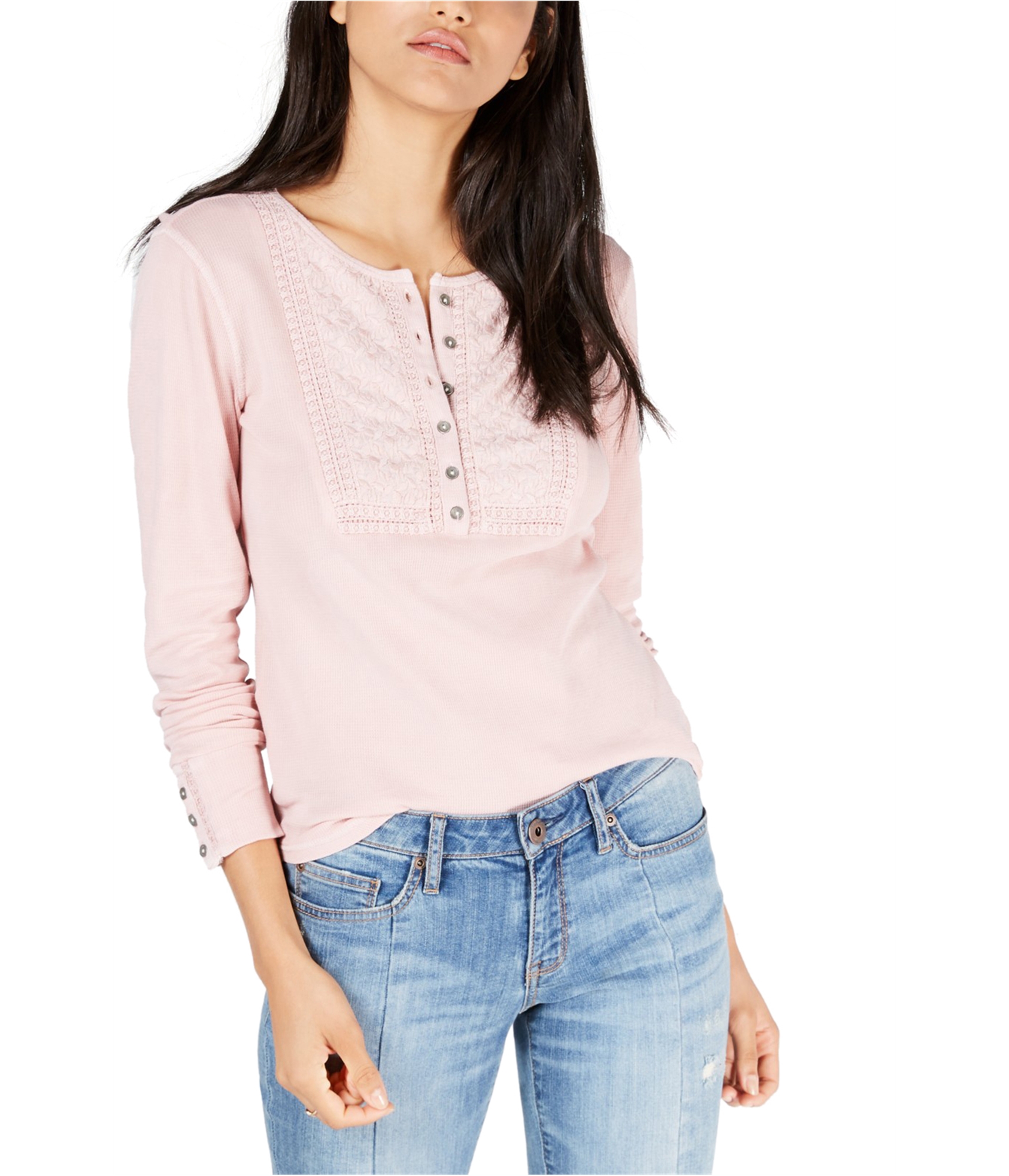 Lucky Brand Womens Novelty Bib Henley Shirt | eBay