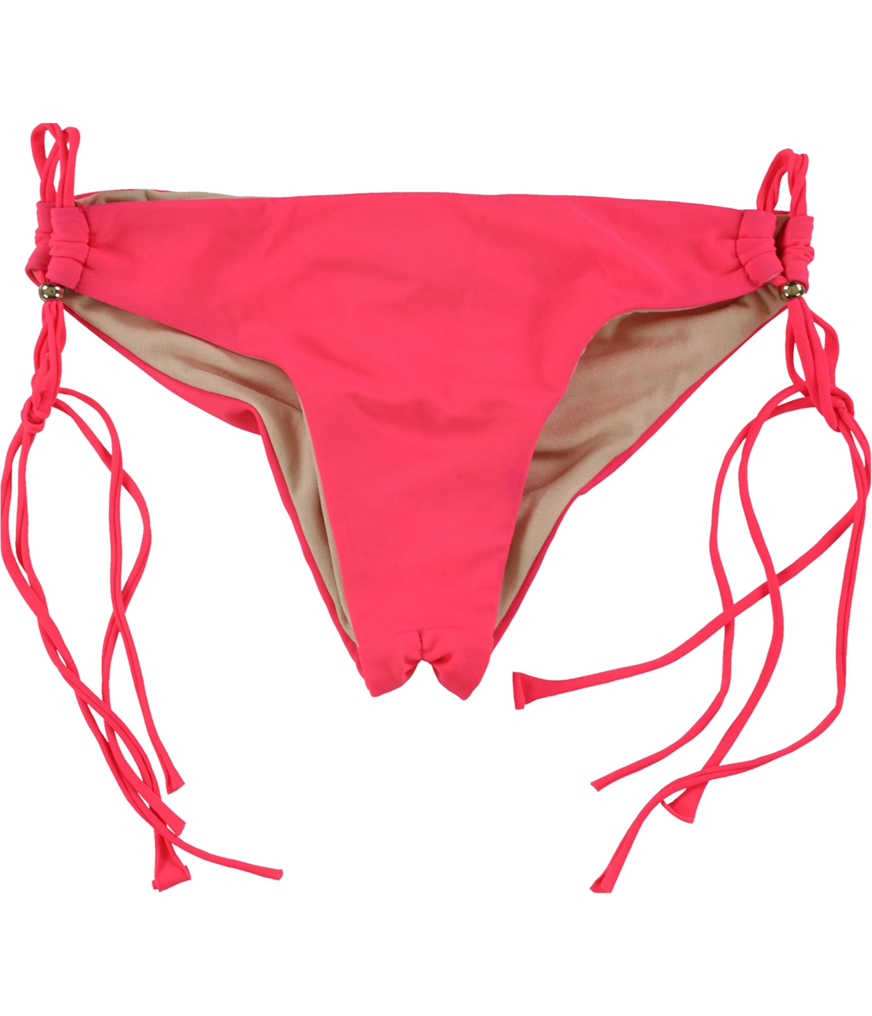 Cyn & Luca Womens Fringed Side Tie 2 Piece Bikini, Red, X-Small | eBay