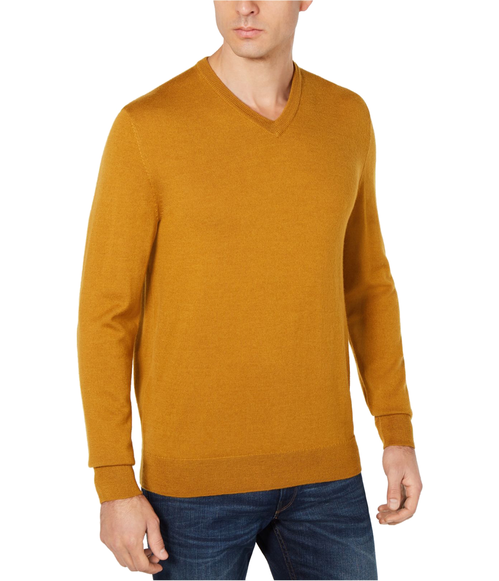 mens yellow wool sweater