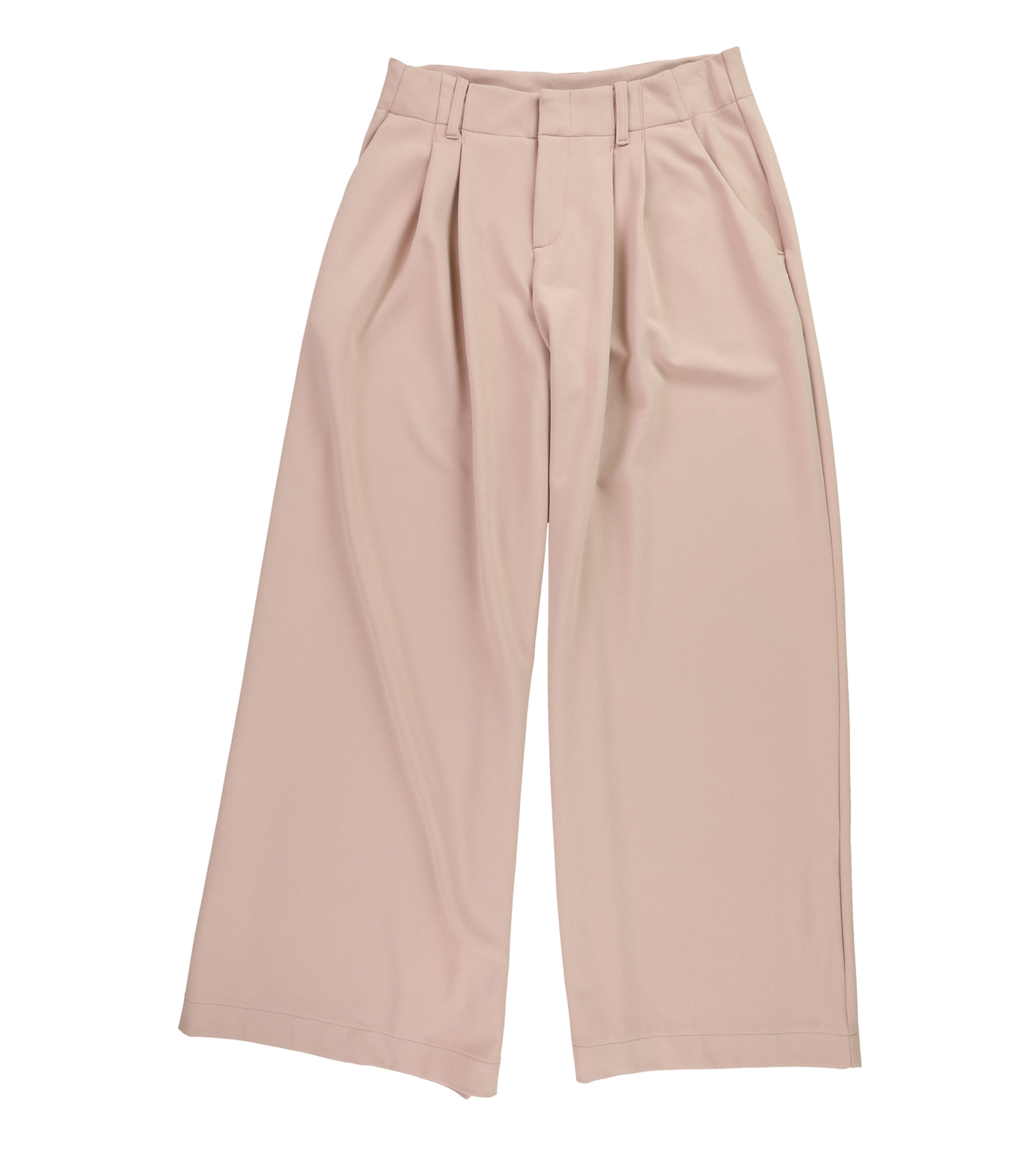 pale pink wide leg trousers