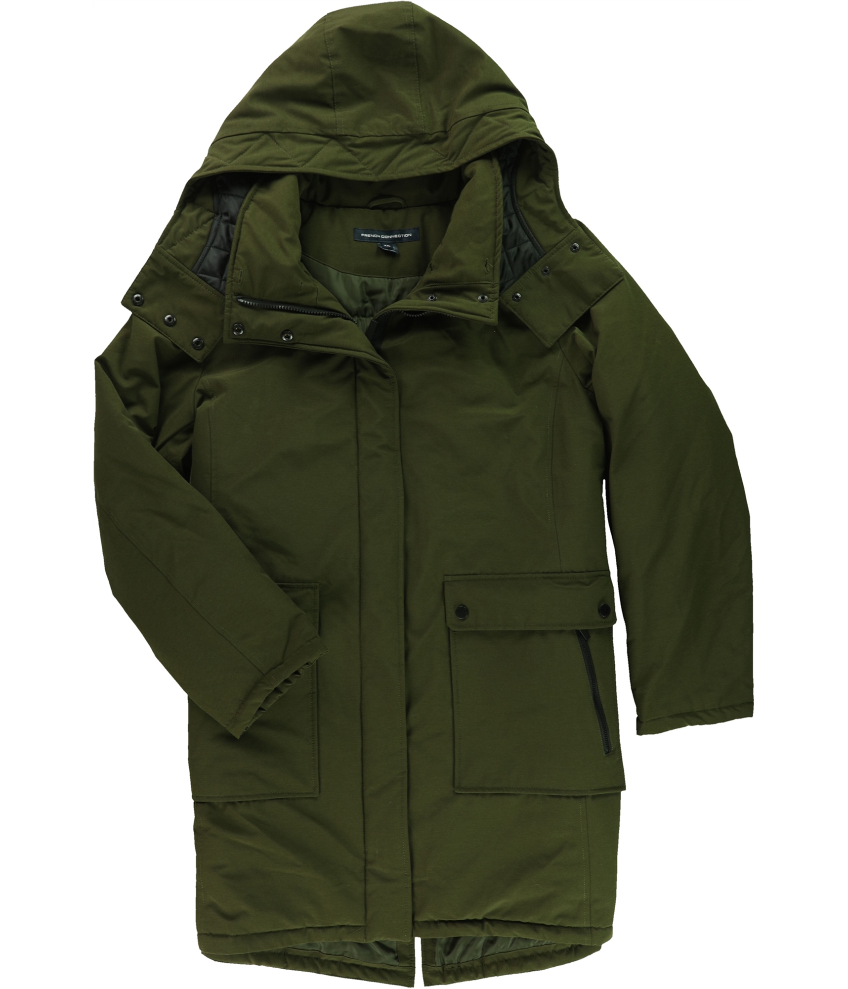 French Connection Womens Down Parka Coat, Green, XX-Large | eBay