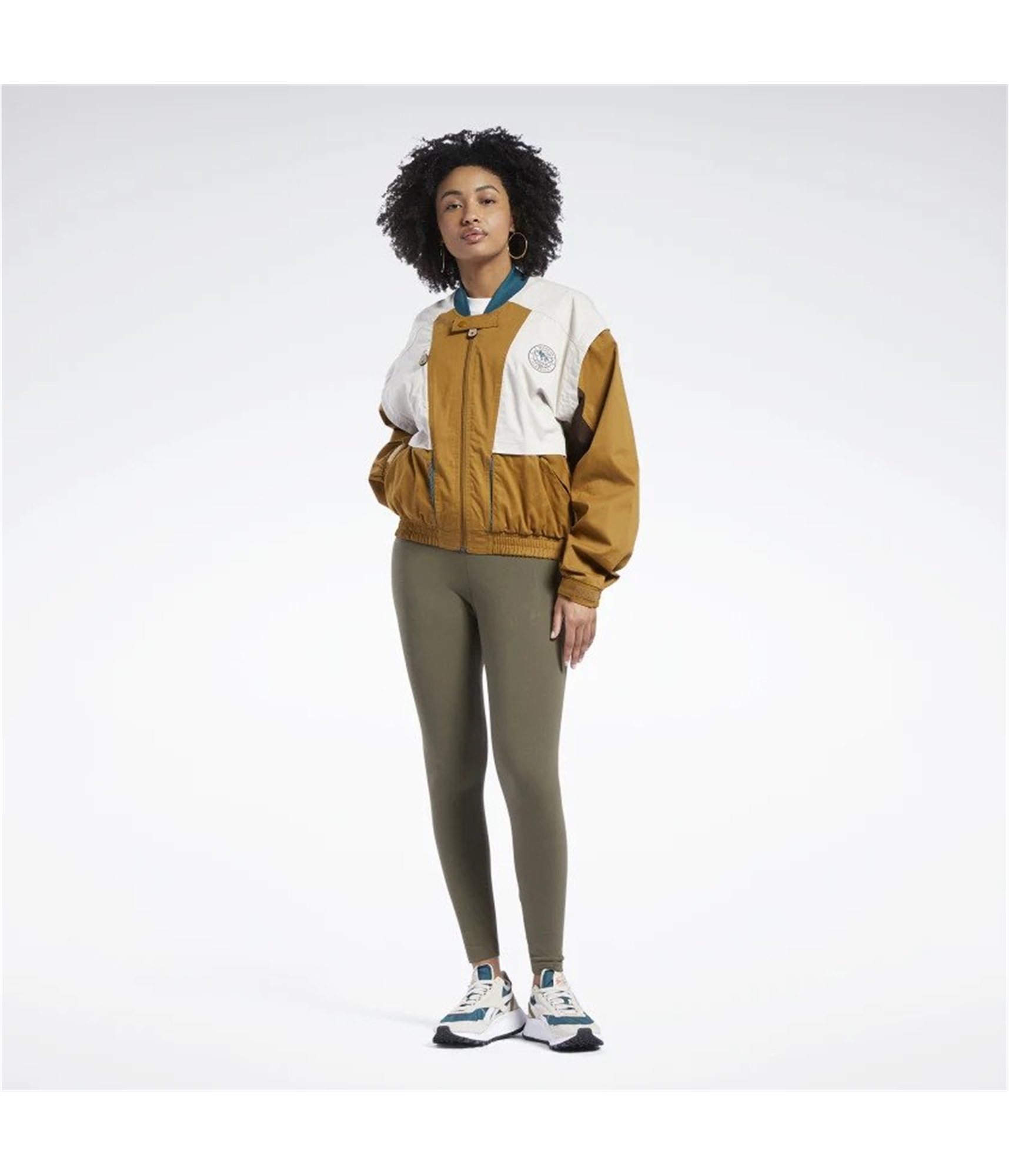 Reebok Femmes Archives Veste Aviateur Marron Taille S eBay