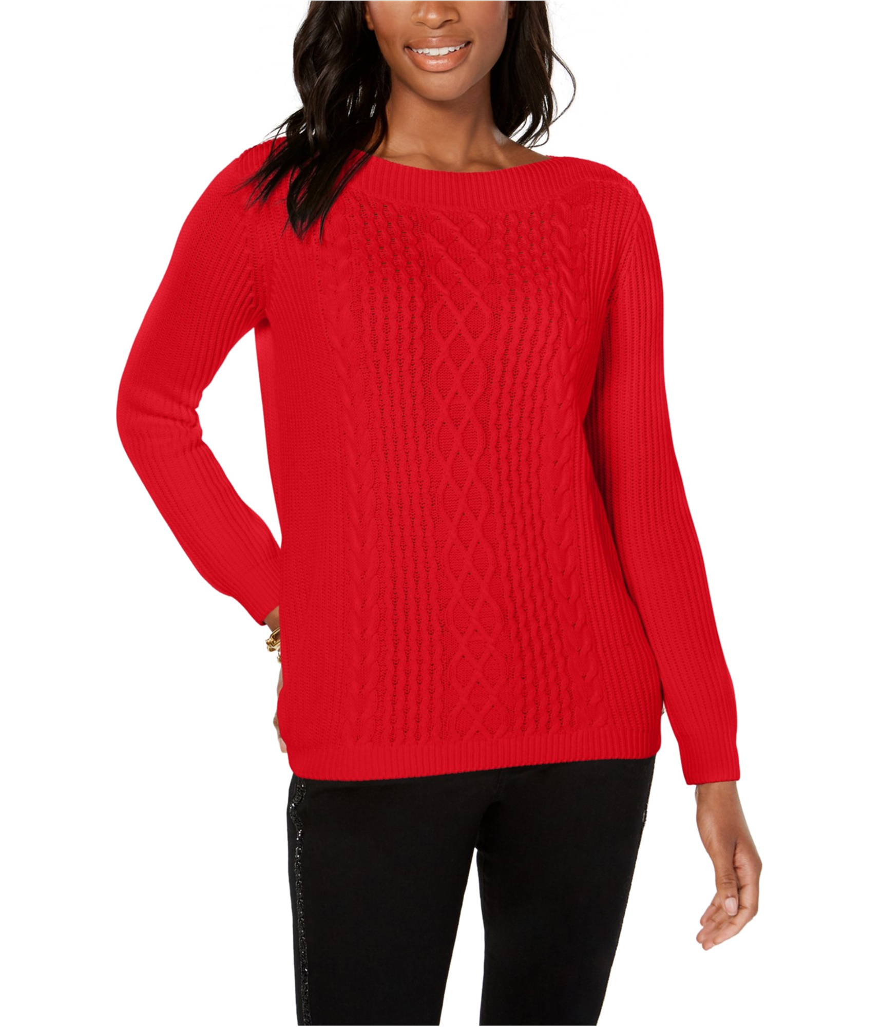 Tommy Hilfiger Womens Boat-Neck Sweater