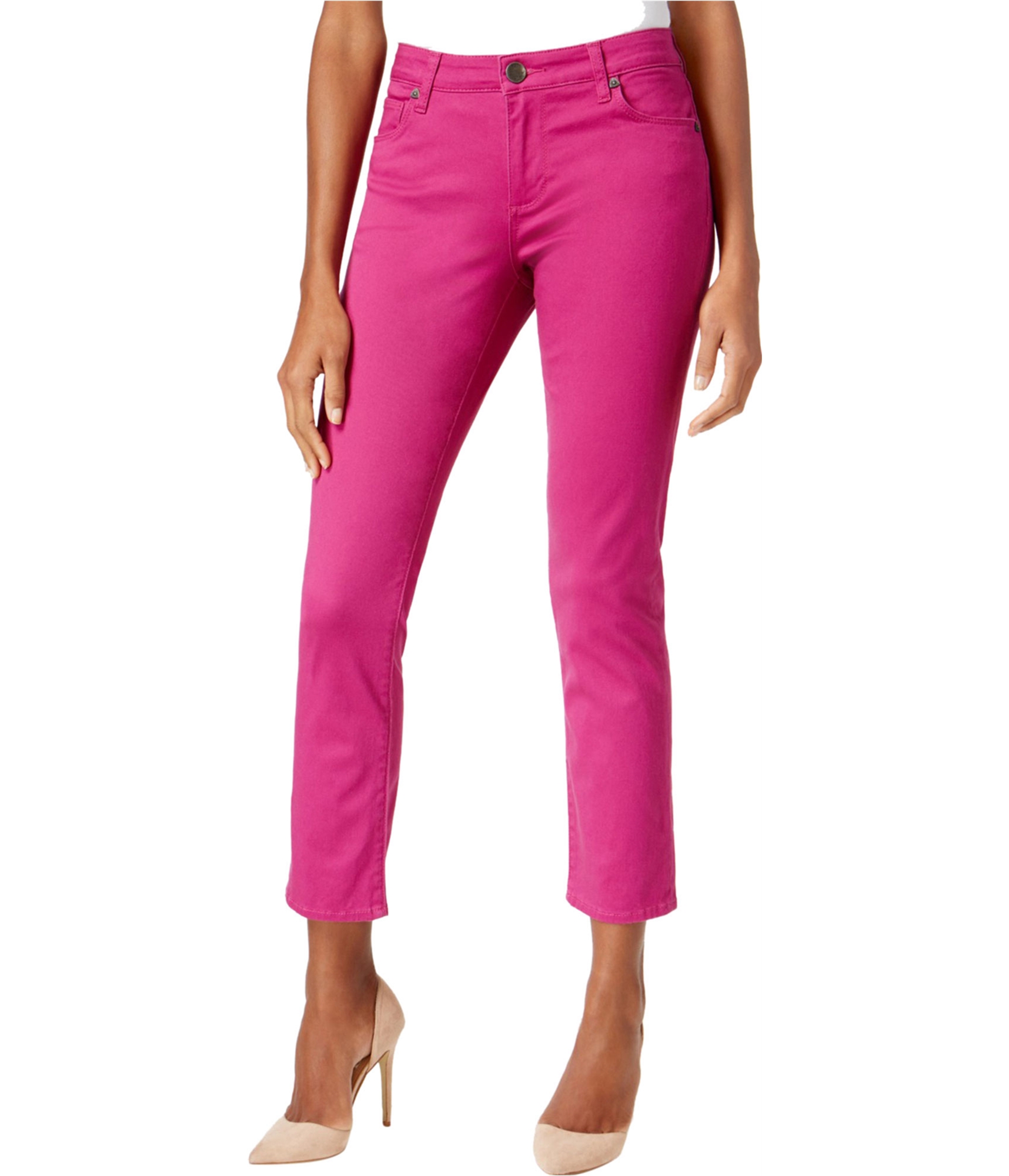 KUT from the Kloth Womens Ankle Straight Leg Jeans, Pink, 12 ...