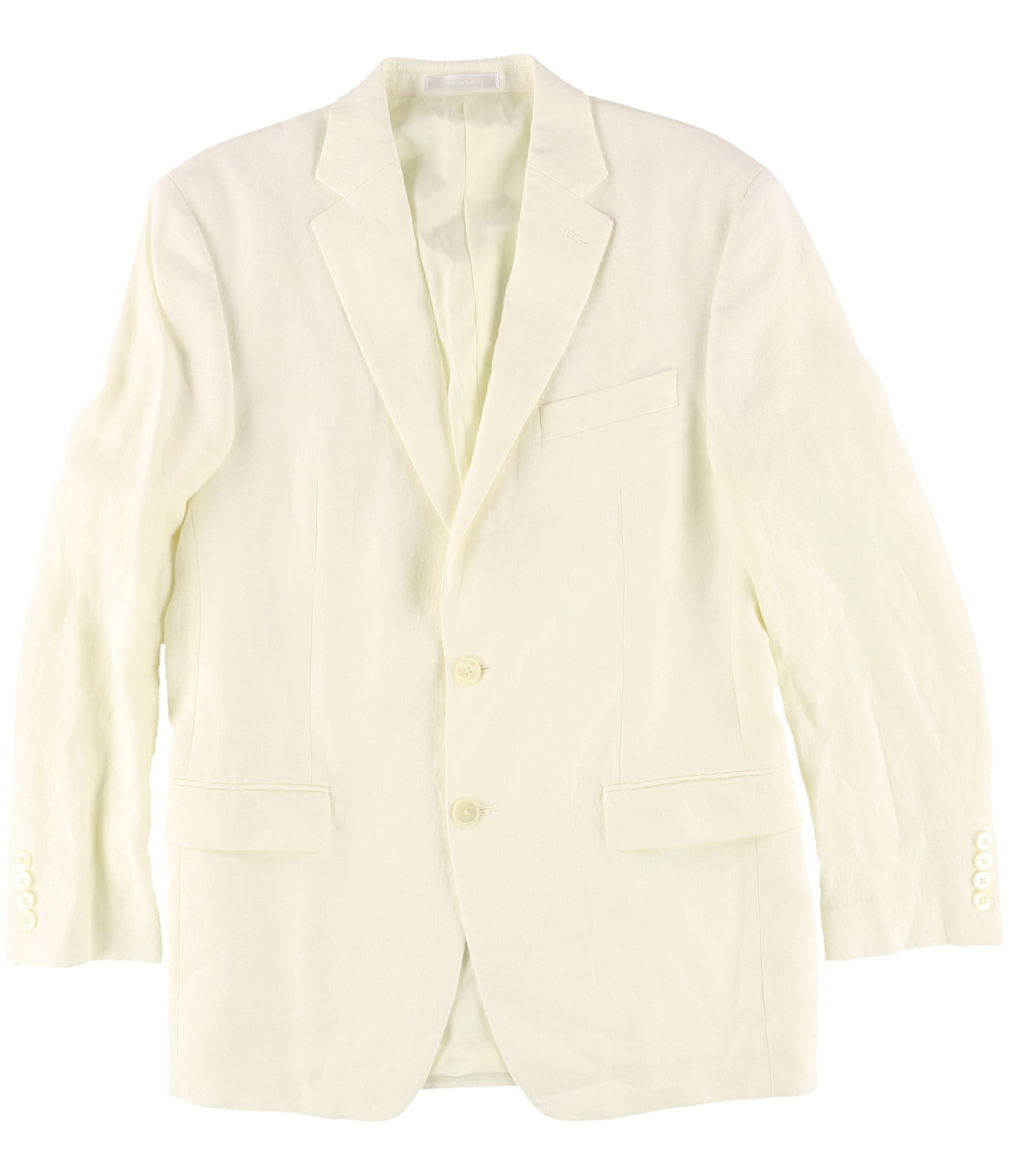 Ralph Lauren Mens Linen Two Button Blazer Jacket, White, 38 Regular ...