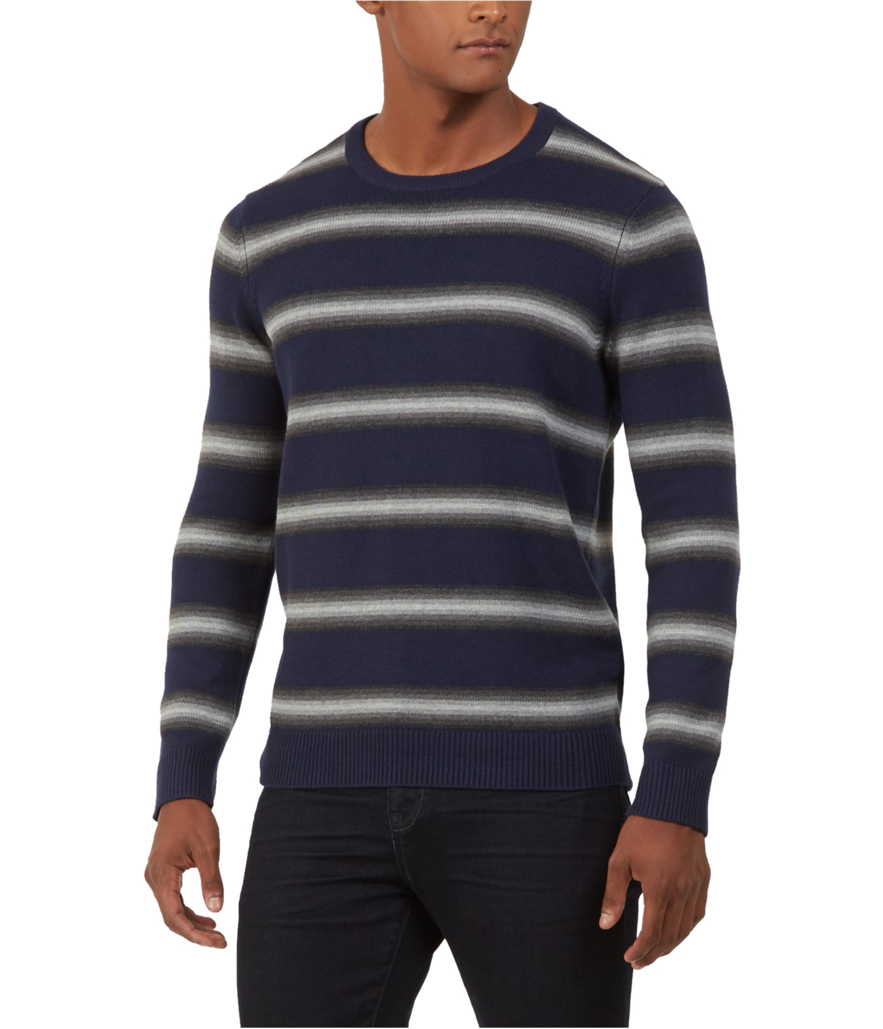 Kenneth Cole Mens Striped Ombre Pullover Sweater, Blue, Medium | eBay