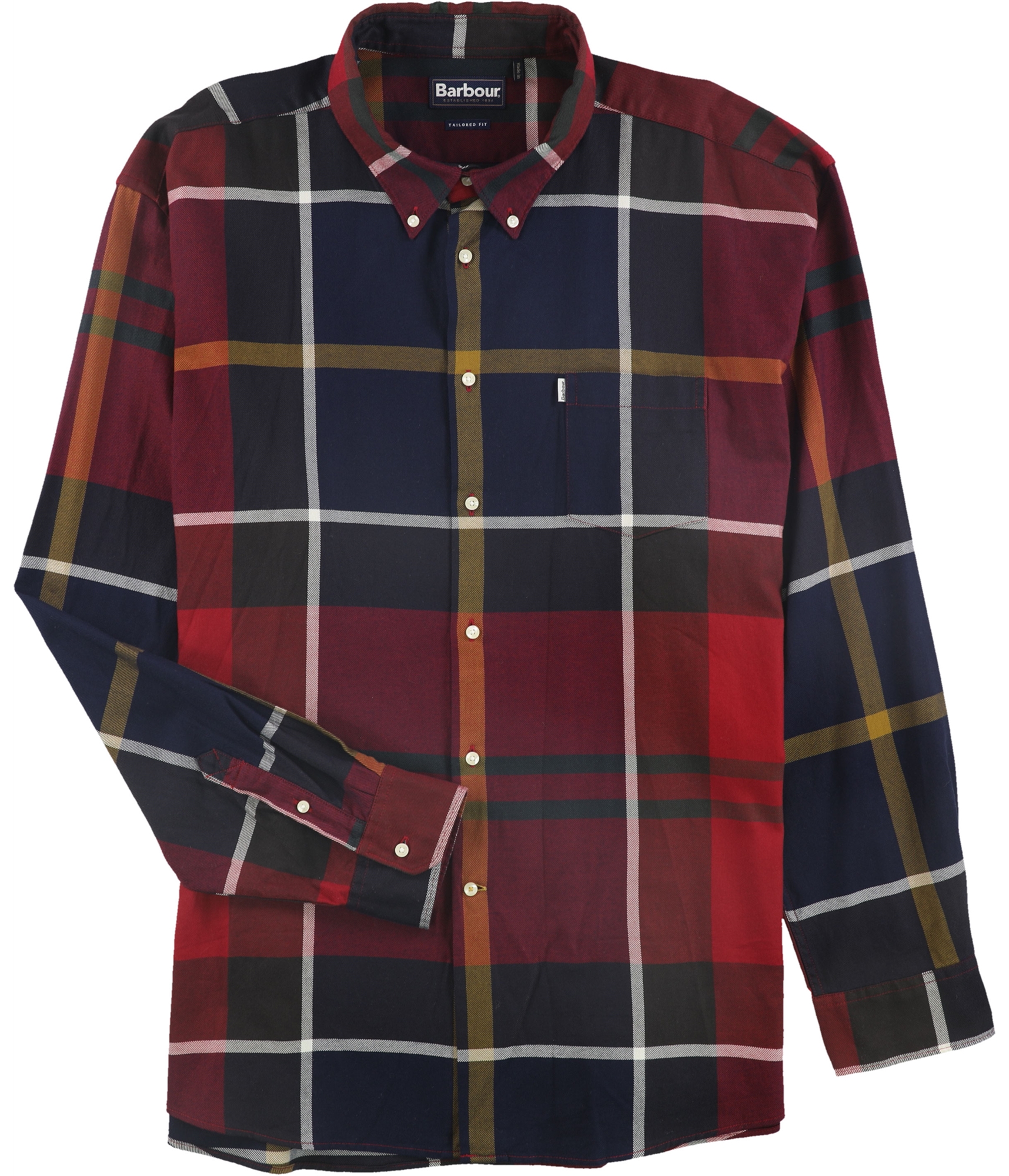 barbour dunoon shirt red