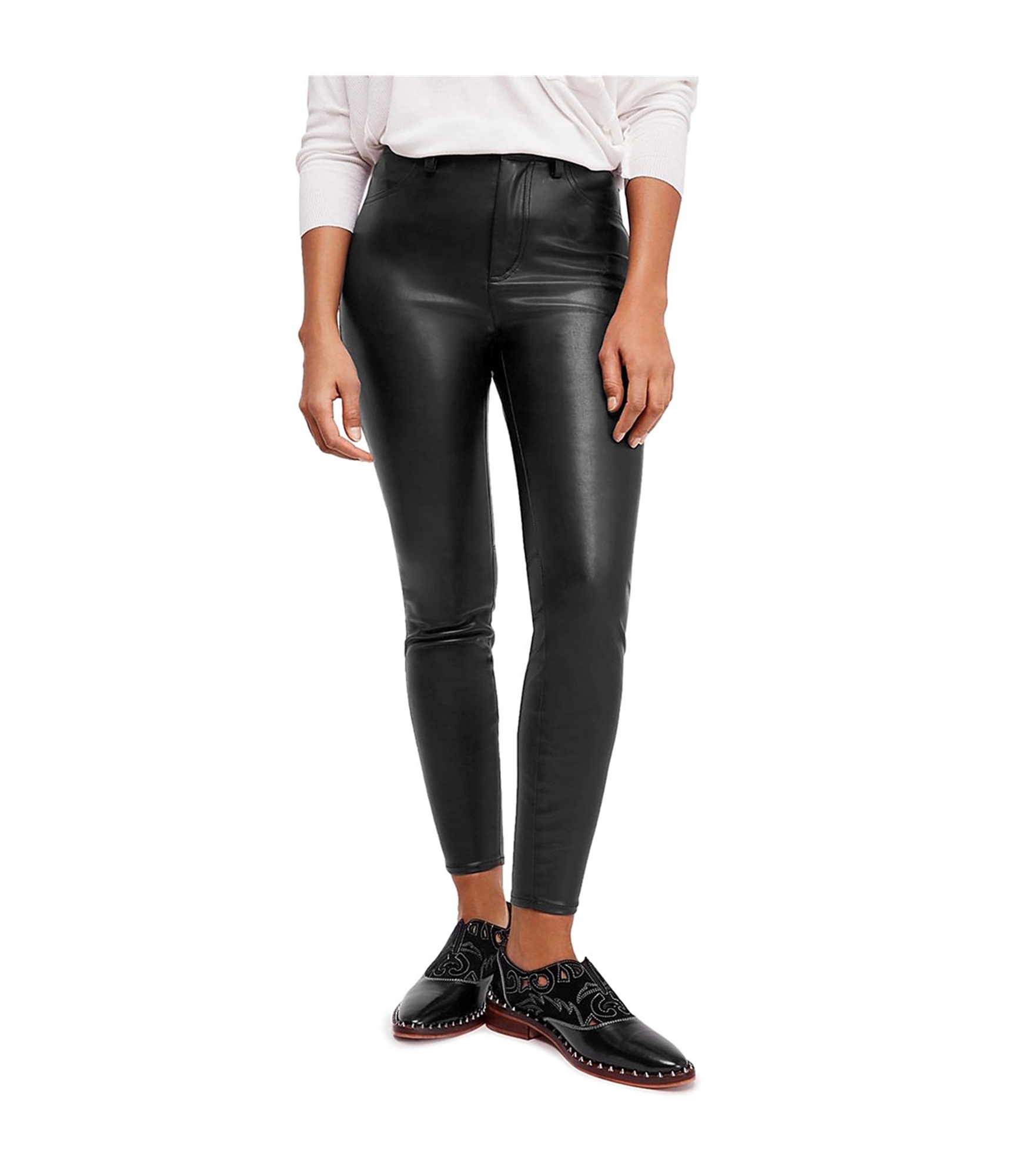 8 Effortless Womens Faux Leather Pants Outfits To Try This Season  A Lily  Love Affair