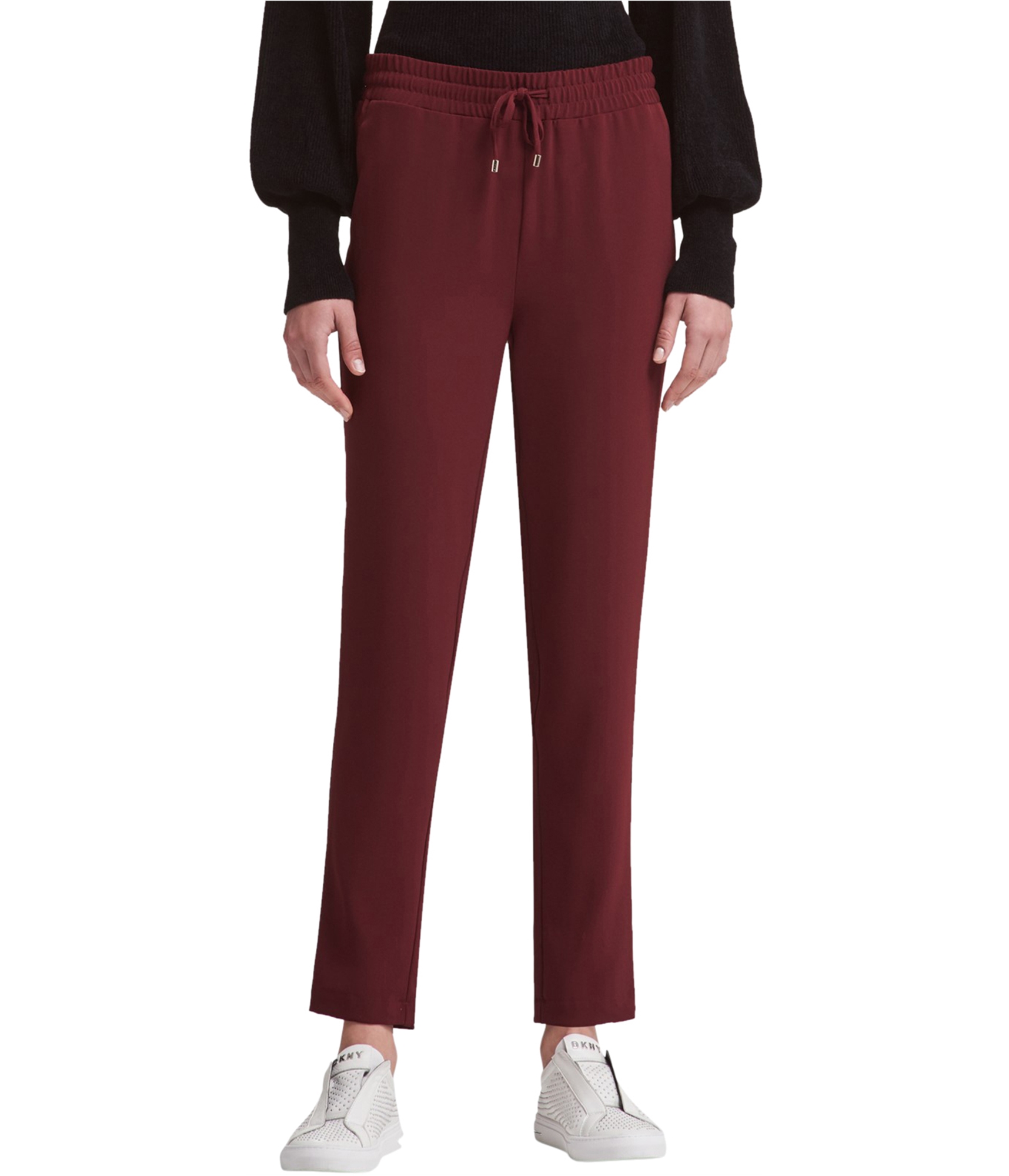 DKNY Womens Drawstring Casual Lounge Pants, Red, Small 802892374081 | eBay