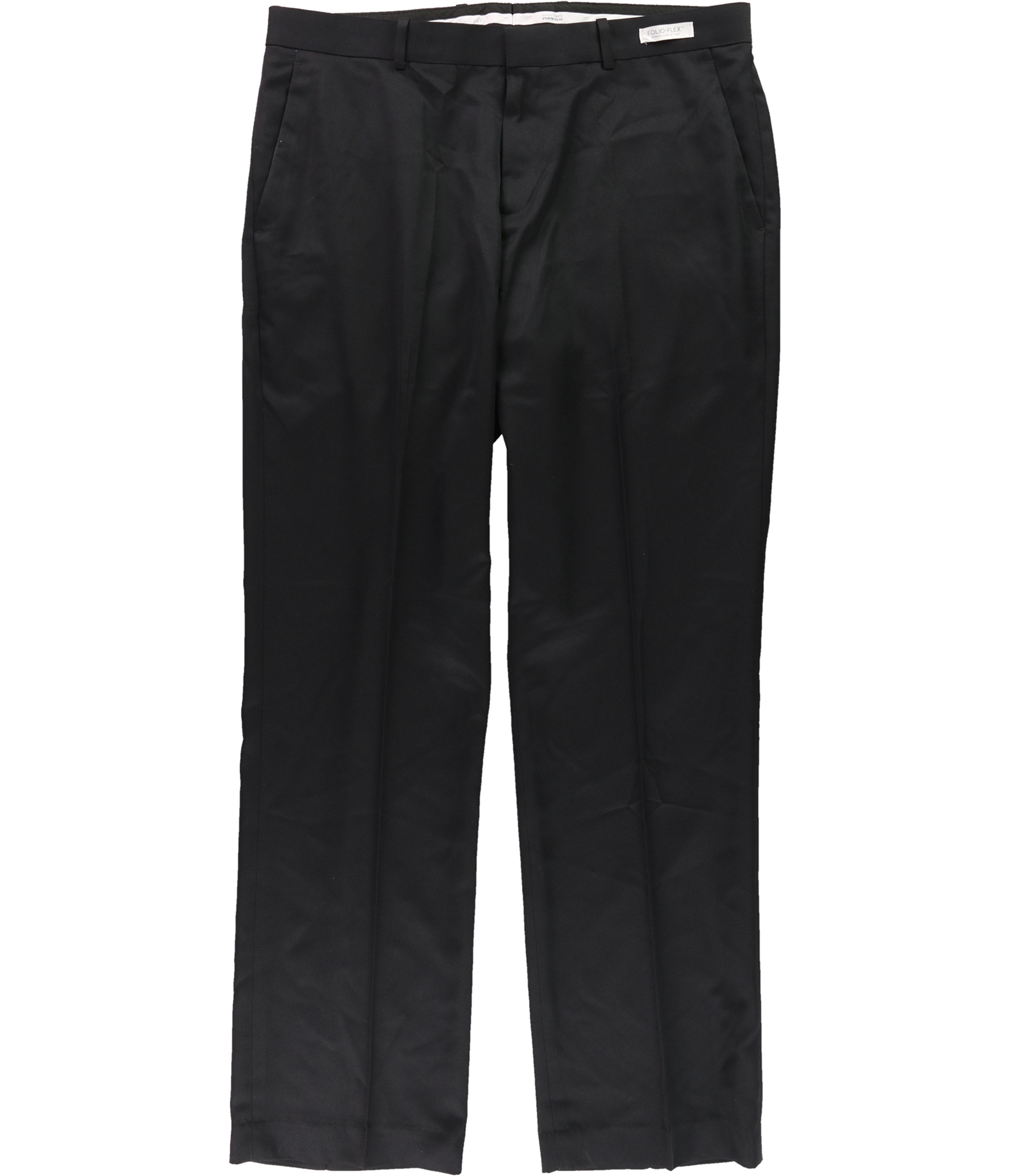 Perry Ellis Mens Non-Iron Luxury Folio-Flex Dress Pants Slacks, Black ...