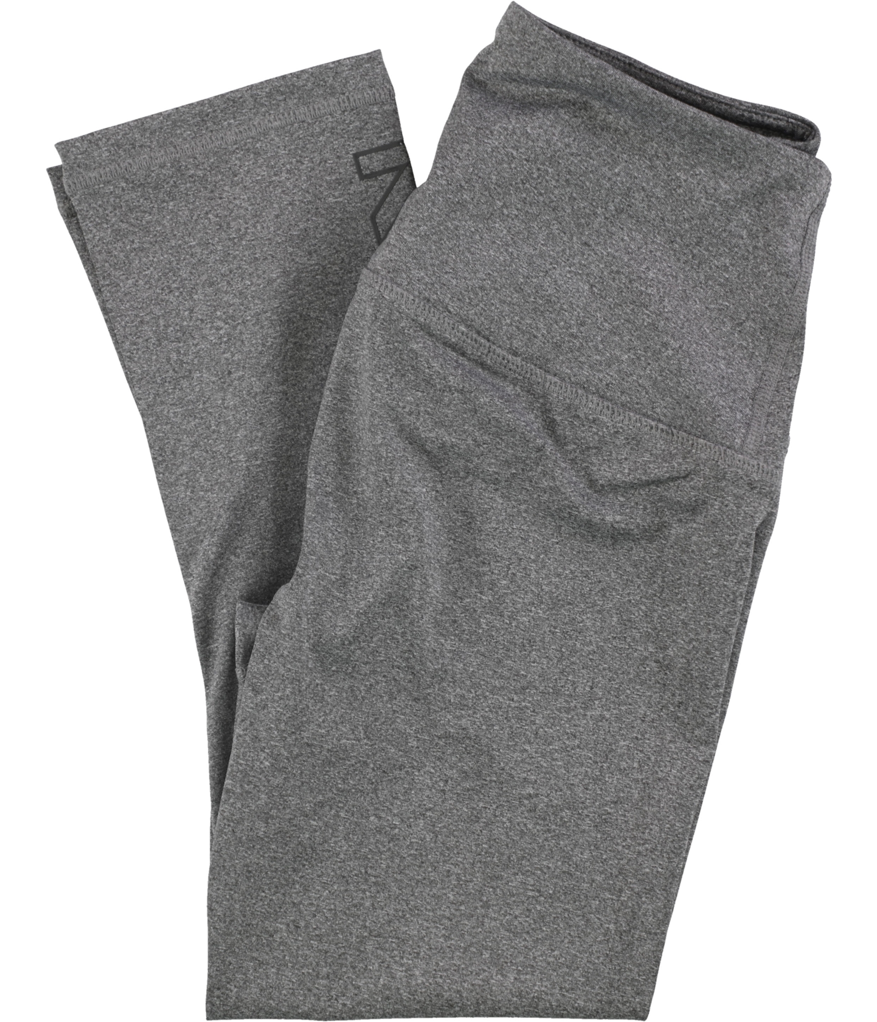 Reebok Womens Highrise Capri Compression Athletic Pants, Grey, Medium 