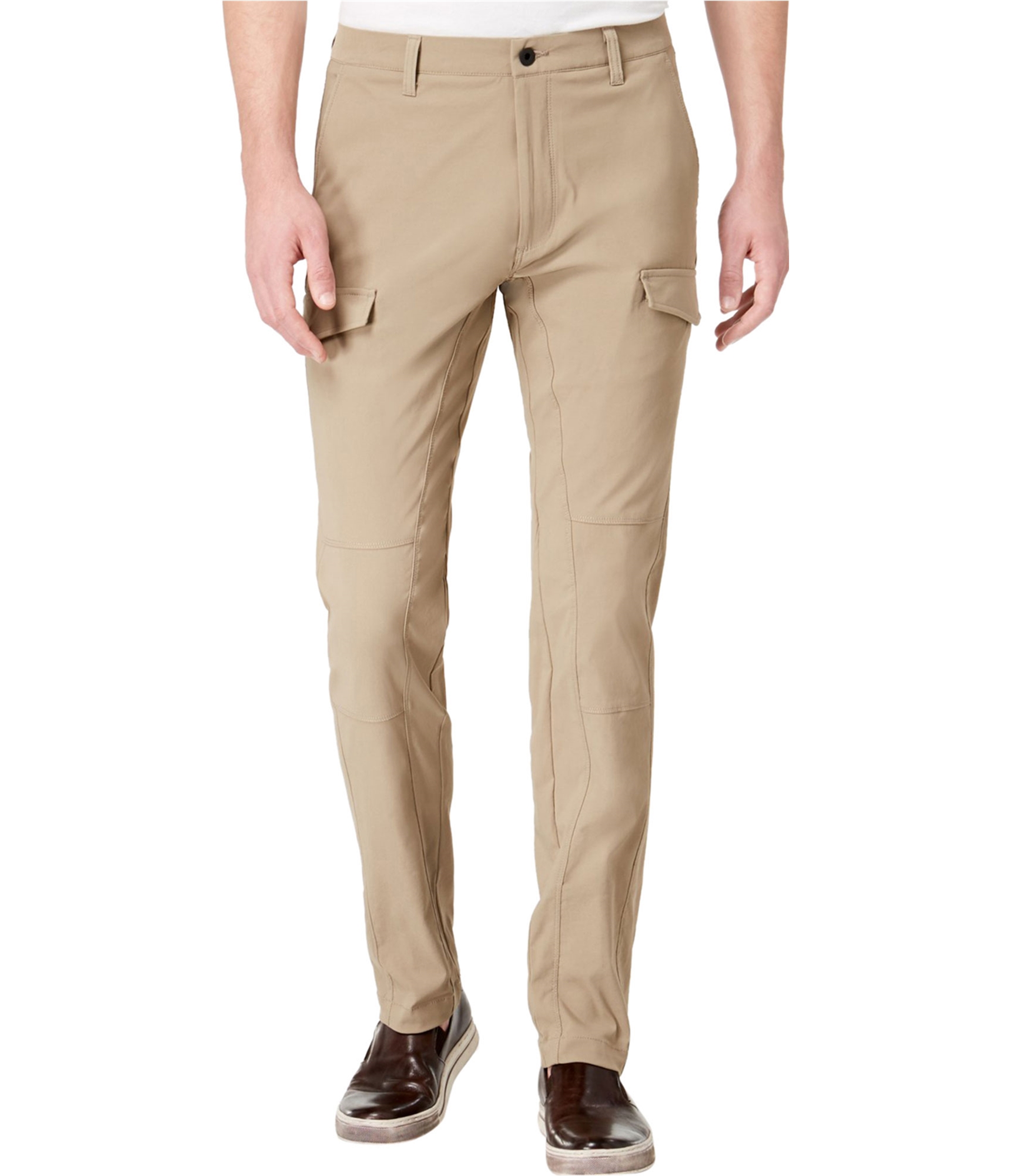 Kenneth Cole Mens Tech Panel Casual Cargo Pants, Beige, 33W x 32L ...