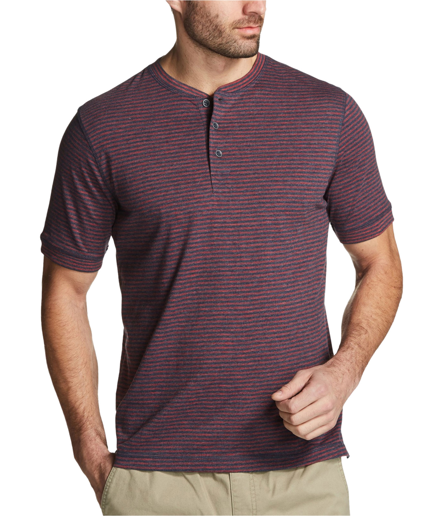 Weatherproof Mens Striped Henley Shirt | eBay