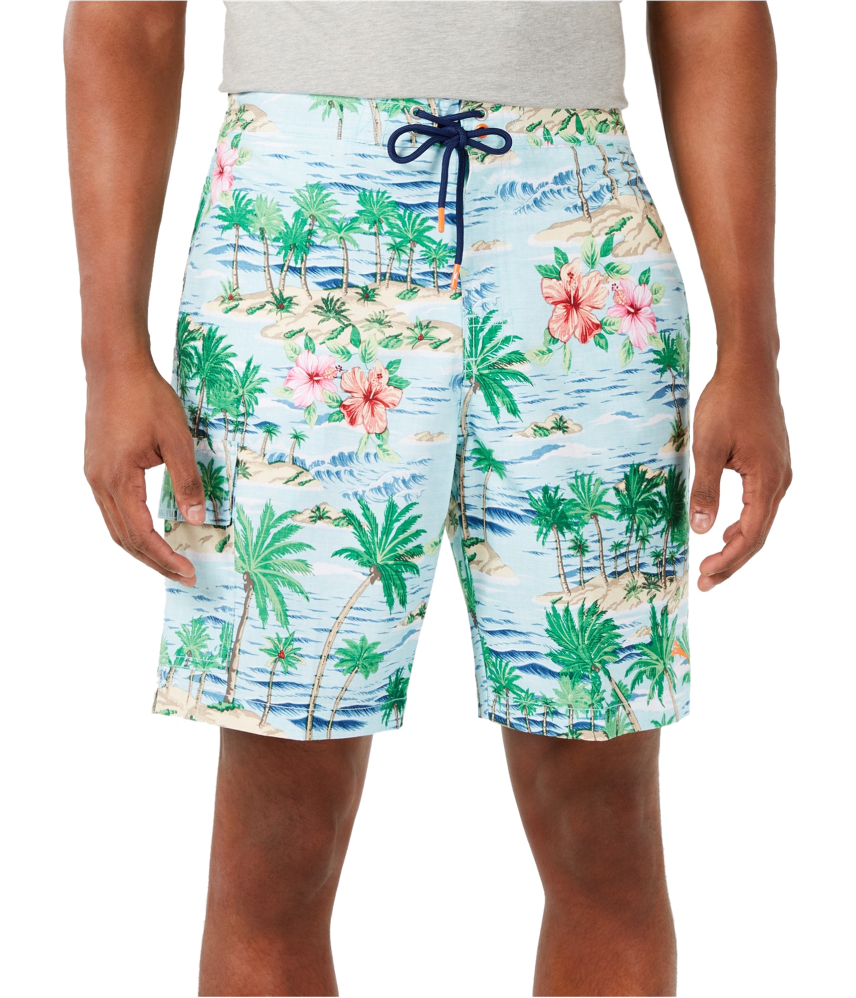 Tommy Bahama Mens Baja Aloha Swim Bottom Board Shorts, Blue, X-Large ...
