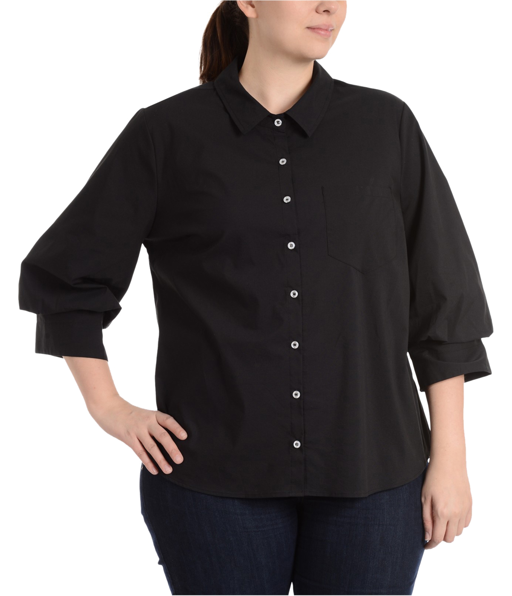 collared button up top